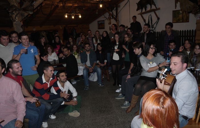 International party at the Wróblówka lodge