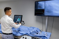 Prof. Miłosz Jaguszewski operating one of the phantoms in the CSC