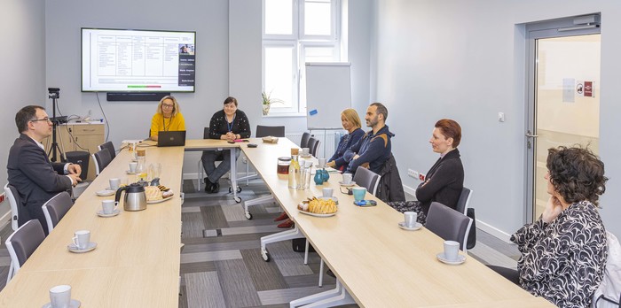 from the left: Prof. Łukasz Balwicki, Marlena Robakowska Ph.D., Anna Tyrańska-Fobke, Ph.D., Prof. Agnieszka Zimmermann, Damian Szczesny, Ph.D.