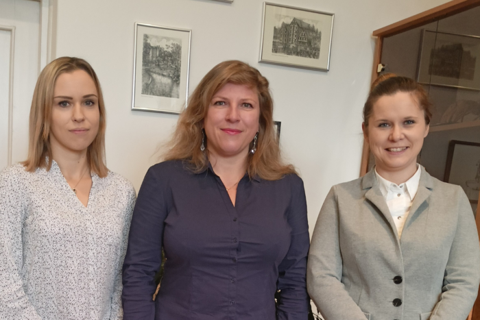 from the left: Eliza Knez, M.A., Dr. Habil. Małgorzata Grembecka, Kornelia Kadac-Czapska, Ph.D.